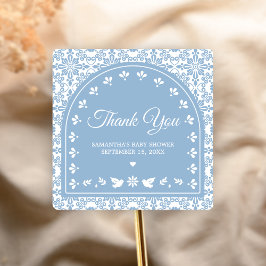 Cielito Lindo Papel Picado Baby Shower スクエアシール