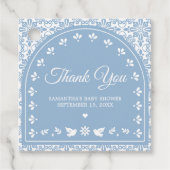 Cielito Lindo Papel Picado Baby Shower フェイバータグ (正面)