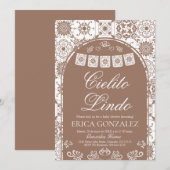 Cielito Lindo Papel Picado Baby Shower Terracotta 招待状 (正面/裏面)