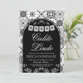 Cielito Lindo Papel Picado Boy Baby Shower 招待状 (スタンド正面)