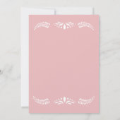 Cielito Lindo Papel Picado Girl Baby Shower 招待状 (裏面)