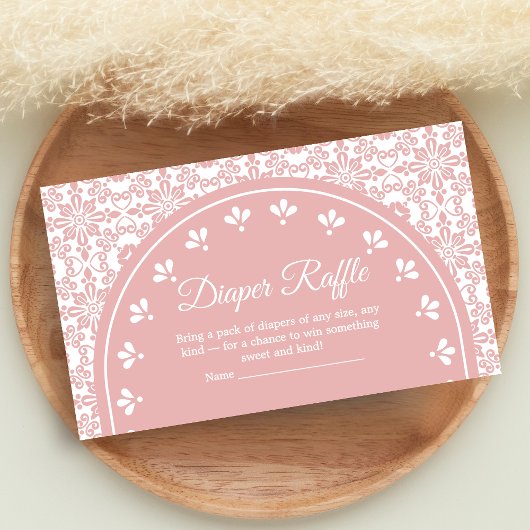 Cielito Lindo Papel Picado Shower Diaper Raffle エンクロージャーカード