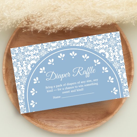 Cielito Lindo Papel Picado Shower Diaper Raffle エンクロージャーカード