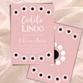Cielito Lindo Pink Barro Senorita Girl Baby Shower 招待状