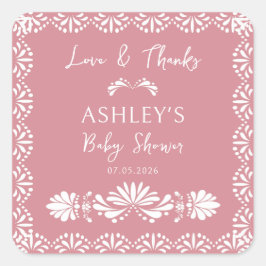 Cielito lindo Pink Mexican baby shower Sticker スクエアシール