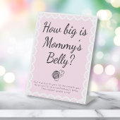 Cielito Lindo Pink Mommy's Belly Baby Shower 台座サイン