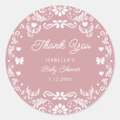 Cielito Lindo Talaveraメキシコのベビーショーありがとう ラウンドシール (正面)