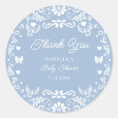 Cielito Lindo Talaveraメキシコのベビーショーありがとう ラウンドシール (正面)