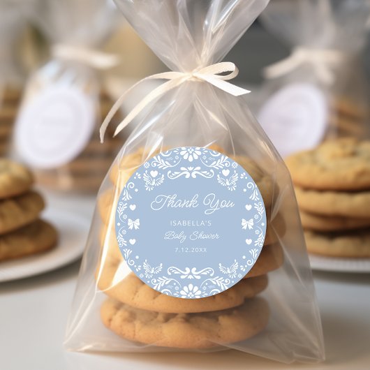 Cielito Lindo Talaveraメキシコのベビーショーありがとう ラウンドシール