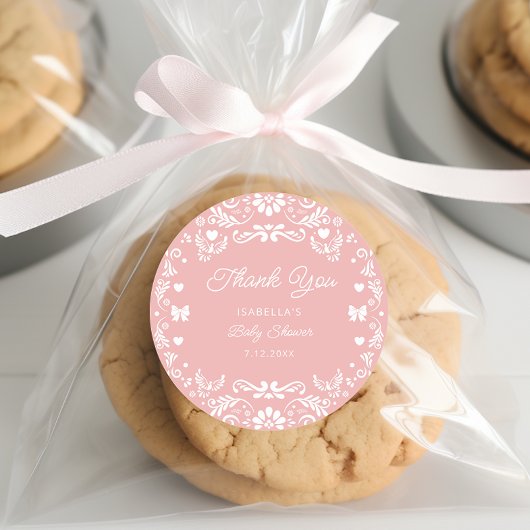 Cielito Lindo Talaveraメキシコのベビーショーありがとう ラウンドシール