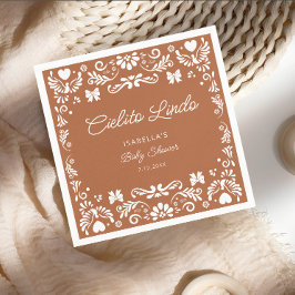 Cielito Lindo Talaveraメキシコの赤ちゃんシャワーナプキン スタンダードカクテルナプキン