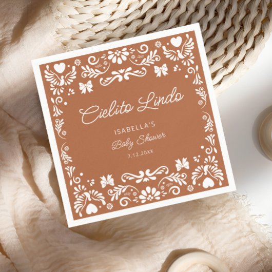 Cielito Lindo Talaveraメキシコの赤ちゃんシャワーナプキン スタンダードカクテルナプキン