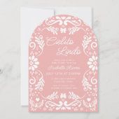 Cielito Lindo Talaveraメキシコ人少女ベビーシャワー 招待状 (正面)