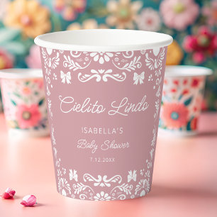 Cielito Lindo Talaveraメキシコ人少女ベビーシャワー 紙コップ