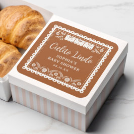 Cielito Lindo Talavera Mexicanベビーシャワー スクエアシール