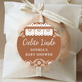 Cielito Lindo Talavera Mexicanベビーシャワー ラウンドシール