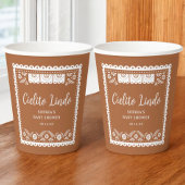 Cielito Lindo Talavera Mexicanベビーシャワー 紙コップ