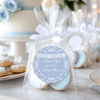 Cielito Lindo Talavera Mexican Boy Baby Shower ラウンドシール