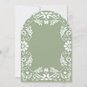 Cielito Lindo Talavera Mexican Green Baby Shower 招待状 (裏面)