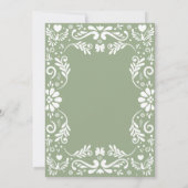 Cielito Lindo Talavera Mexican Green Baby Shower 招待状 (裏面)