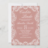 Cielito Lindo Talavera Mexican Pink Baby Shower 招待状 (正面)