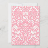 Cielito Lindo Talavera Mexican Pink Baby Shower 招待状 (裏面)