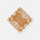 Cielito lindo terracottaメキシコの誕生日カスタム スタンダードカクテルナプキン (角)