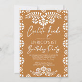 Cielito lindo terracottaメキシコの誕生日パーティー 招待状 (正面)