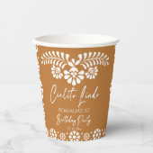 Cielito lindo terracottaメキシコの誕生日パーティー 紙コップ (正面)