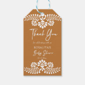 Cielito lindo terracottaメキシコの赤ちゃんシャワー ギフトタグ (正面)