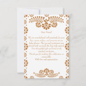 Cielito lindo terracottaメキシコの赤ちゃんシャワー サンキューカード (裏面)