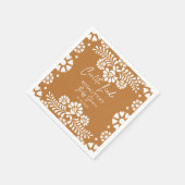 Cielito lindo terracottaメキシコの赤ちゃんシャワー スタンダードカクテルナプキン (角)