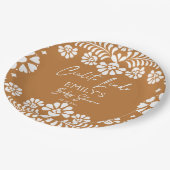 Cielito lindo terracottaメキシコの赤ちゃんシャワー ペーパープレート (アングル)