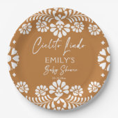 Cielito lindo terracottaメキシコの赤ちゃんシャワー ペーパープレート (正面)