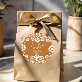 Cielito lindo terracottaメキシコの赤ちゃんシャワー ラウンドシール