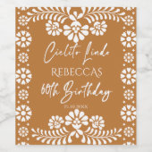 Cielito lindo terracottaメキシコ60歳の誕生日 ワインラベル (シングルラベル)