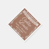 Cielito Lindo terracotta Baby Shower スタンダードカクテルナプキン (角)