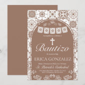 Cielito Lindo Terracotta Bautizo Talavera 招待状 (正面/裏面)