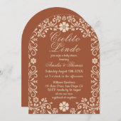 Cielito Lindo Terracotta Beige Baby Shower 招待状 (正面/裏面)