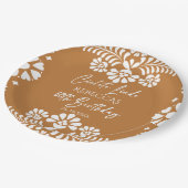 Cielito lindo terracotta Mexican 60th birthday  ペーパープレート (アングル)