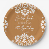 Cielito lindo terracotta Mexican 60th birthday  ペーパープレート (正面)