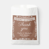 Cielito Lindo Terracotta Papel Picado Baby Shower フェイバーバッグ (正面)