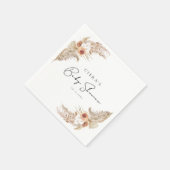 CIERAボヘミアンテラコッタパンパスベビーシャワー スタンダードカクテルナプキン (角)