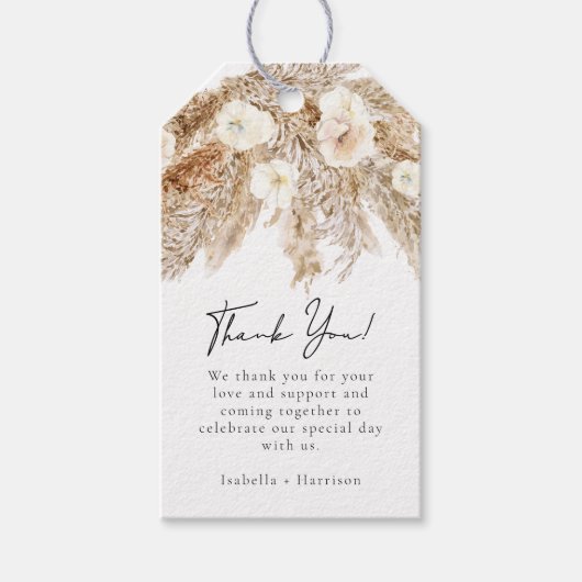 CIERAボヘミアンドライパンパスグラスありがとう ギフトタグ (正面)