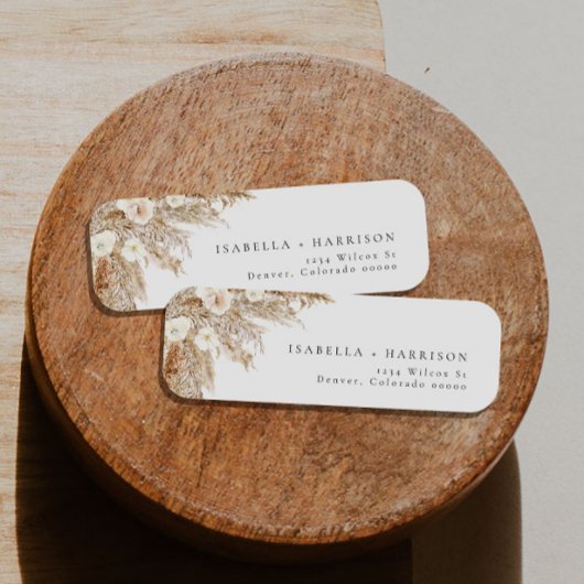 CIERAボヘミアンパンパスグラス差出人住所 ラベル