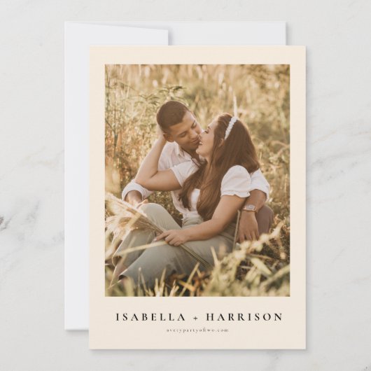 CIERAボヘミア秋自然パンパ結婚ス写真 招待状 (裏面)