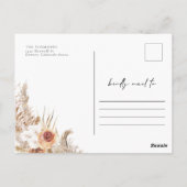 CIERAボホテラコッタパンパスサンクスギビング ポストカード (裏面)