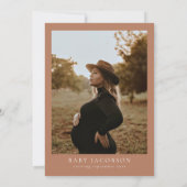 CIERAボホテラコッタフローラパンパスベビーシャワー 招待状 (裏面)