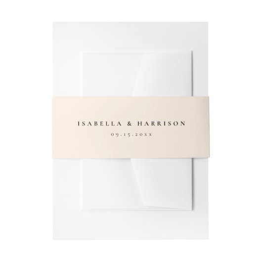 CIERAミニマエレガントリストクリームベージュベリーバンド 招待状ベリーバンド (正面例)