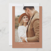 CIERA Boho Terracotta Pampas写真Save the Date 招待状 (裏面)